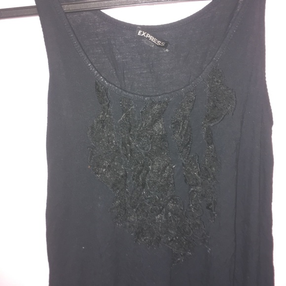 Express black ruffled top - Picture 3 of 4